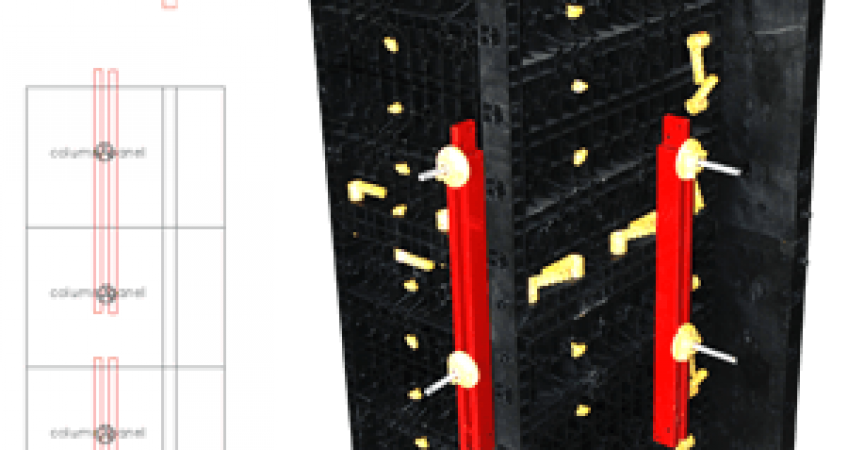 BOFU plastic formwork adjustable column