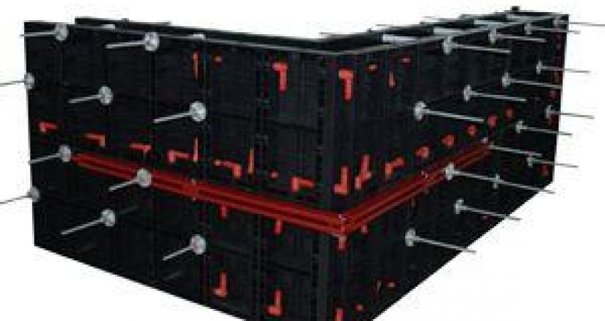 BOFU plastic modular formwork for corner wall