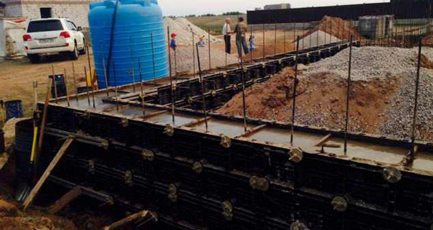 BOFU plastic formwork in kazakhstan for corner wall