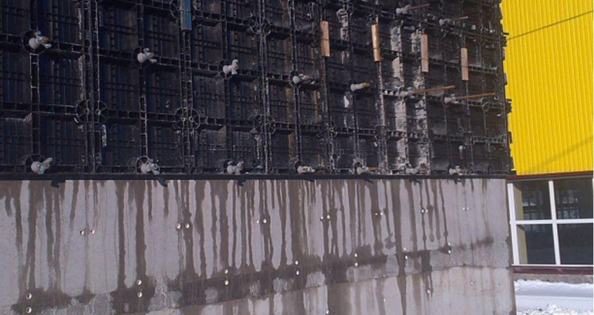 BOFU plastic formwork in Russia for wall with snow