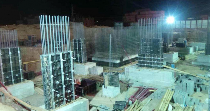 BOFU plastic formwork system for column in Saudi Arabia.